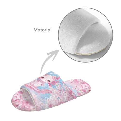 chaqlin Soft Indoor Open Toe Cotton Slippers Non-slip Sole Lightweight Cute House Slippers Home Shoes4