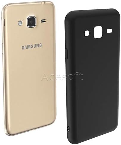[Galaxy Amp Prime Case] Dustproof Clear Soft Silicone Rubber Protective Case Cover Black Compatible with Cricket Samsung Galaxy Amp Prime SM-J320A Android Phone