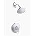Kohler TS45106-4E-CP Rite-Temp shower valve trim with lever handle and 2.0 gpm showerhead