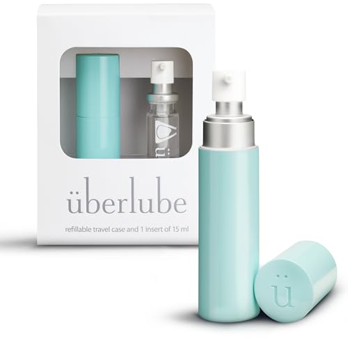 Überlube Silikonschmiermittel Reiseschmiermittel | Latexsicheres Silikonschmiermittel Persönliche Schmierung | geruchloses Sexschmiermittel für Paare Vergnügen, geschmacksneutral - Pink 15ml (Aqua)