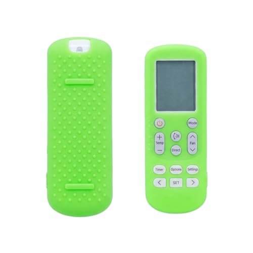 Image of Silicone Cover Compatible with Samsung Split Inverter Air Conditioner Remote Control, Shockproof, Stylish, Glow in Dark Green, Easy to find in Darkness