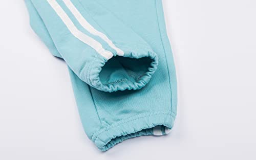 Littlespring Little Boys 2-Piece Tracksuit Zip Up Athletic Hoodie And Sweatpants Set Sky Blue 5T #TOP6