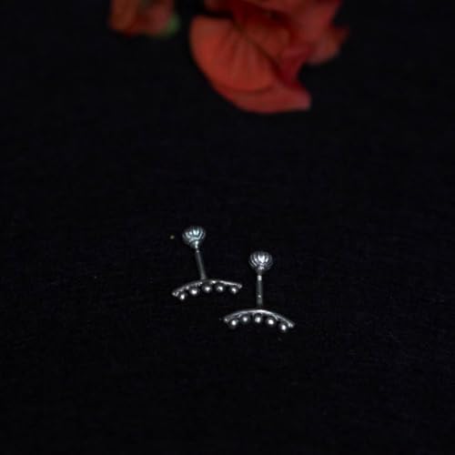 Image of Quirksmith 925 Sterling Silver Bugadi Earrings /Helix Piercing Studs with 925 Stamp And Certificate Of Authenticity /Gift for women