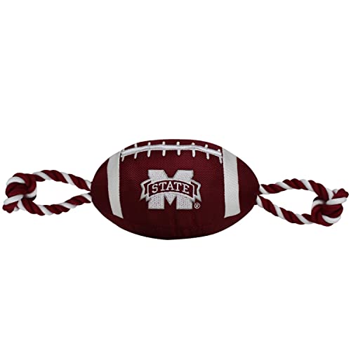 Pets First Mississippi State Football Dog Toy, Tough Quality Nylon