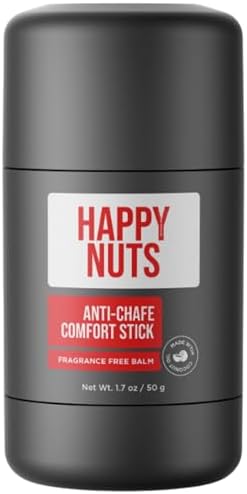 HAPPY NUTS Anti-Chafe Comfort Stick for Men: Ultimate Friction Defense & Chafing Prevention for Active Lifestyles - Perfect for Runners, Cyclists, & Active Men (1 Pack)