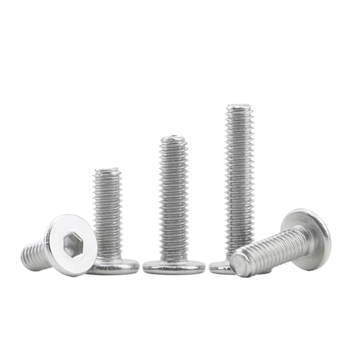 Vite a testa ribassata ultra sottile con esagono incassato in acciaio inossidabile M2 M2,5 M3 M4 M5 M6 M8 CM Vite a testa piatta con esagono incassato(12mm,M3 40pcs)