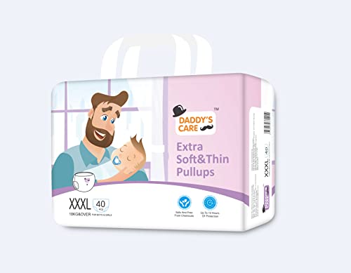 Image of Daddy's Care Ultra-Thin Disposable Pull-Up Diapers With Wetness Indicator - Xxxl Size - 40 Count - Unisex