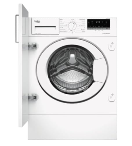 Beko WITV 8712 XW0R - Lavadora de encastre, Clase Energetica C, 8kg/1400rpm, Display digital, Control Temperatura & Centrifugado, Inicio diferido 0-19h