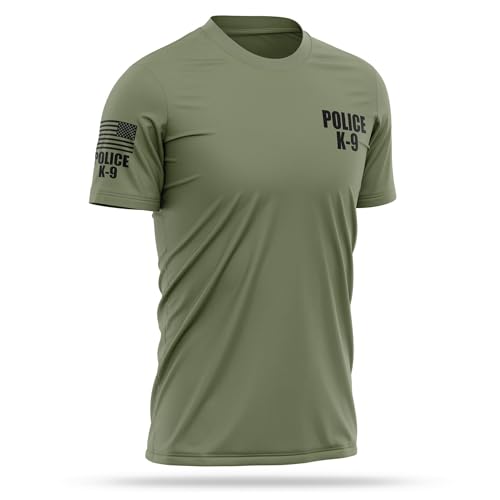 Police K9 Utility Shirts for Men - USA Patriotic Lightweight Tee - Micro Polyester, Moisture-Wicking Quick-Dry.4
