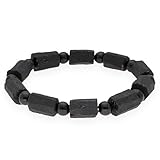 Lebensquelle Plus Kristallarmband mit Kugelelement | Turmalin, schwarz | 19 cm | 6 mm Perlen