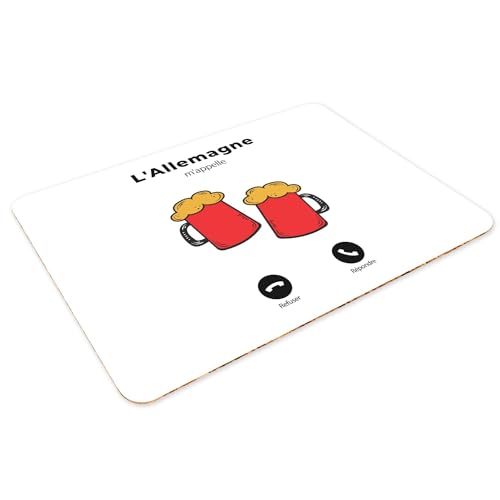Set de table liège Oktoberfest | Napperon blanc grand format x4