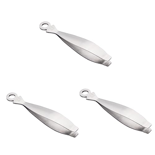 Alipis 3pcs Fish Bone Tweezers Fine Tip Compact Stainless Steel Tweezers for Cooking and