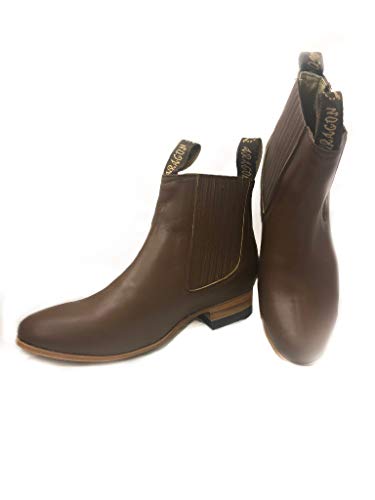 ARAGON CHELSEA BOOTS, Ankle Leather Boots, Men’s Boots. CLASSIC MODEL. (US MEN 10, COGNAC)2