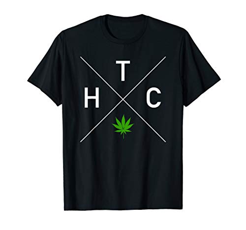 THC & Marijuana Leaf Cool Cannabis Weed Gift T-Shirt