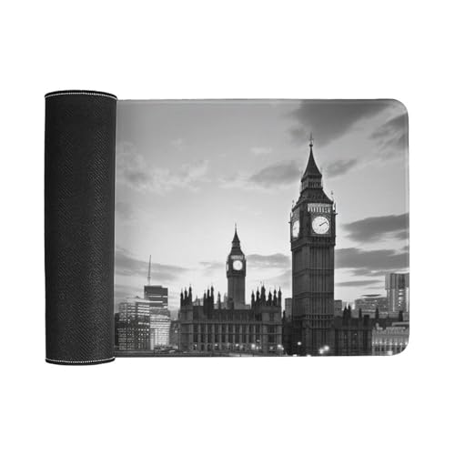 Mouse Pad grande blanco y negro para gaming 24x12 pulgadas miniatura 3