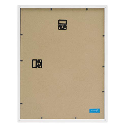 PHOTOLINI Bilderrahmen 50x70 cm Weiß MDF-Holz Posterrahmen, bruchsicheres Acrylglas, zum Aufhängen, extra Zubehör - für Fotos, Bilder & Poster – Bild 5