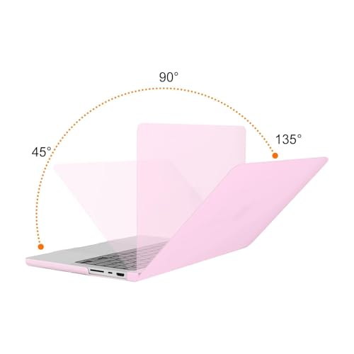 Image of MOSISO Compatible with MacBook Pro 14 inch Case 2025 2024 2023 2022 2021 M5 M4 M3 M2 M1 A3434 A3112 A3185 A3401 A2918 A2992 A2779 A2442, Hard Shell&Keyboard Cover&Screen Film&Pouch,Clear Pink