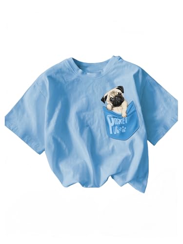 Girls Letter Print Short Sleeve T Shirts Summer Fashion Casual Tops