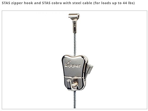 Image of STAS Steel Cable with Cobra (4, Stainless 98 inch (250 cm))