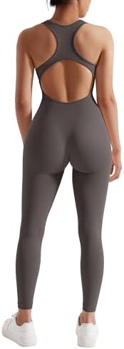 RXRXCOCO Women Backless One Piece Jumpsuits Sleeveless Scoop Neck...