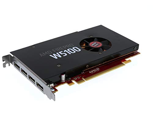 AMD FirePro W5100 4GB GDDR5 PCIe Gen 3.0 Tarjeta gráfica Profesional, 1.43TFLOPS, 768 núcleos 4X DisplayPorts 1.2 OEM