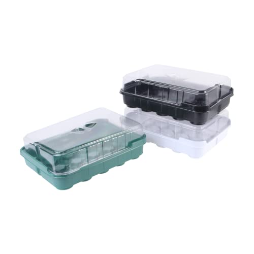 WEKADRIN 3ensembles Plateau De Bac De Germination pour Plantes Vert Blanc Noir pour Fleurs Légumes Et Plants De Tomates