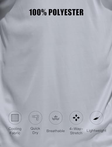 GKVK Men's Rash Guard Shirts SPF UPF 50+ UV Sun Protection Long Sleeve Swim T-Shirts Lightweight Quick Dry Athletic Shirt4