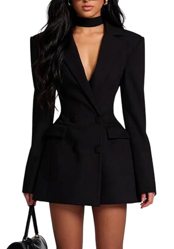 Arula Black Blazer Dress
