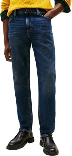 Tommy Hilfiger Herren Jeans Hose Regular Mercer Bear Straight Fit, Blau (Bear Dark Blue), 30W/32L