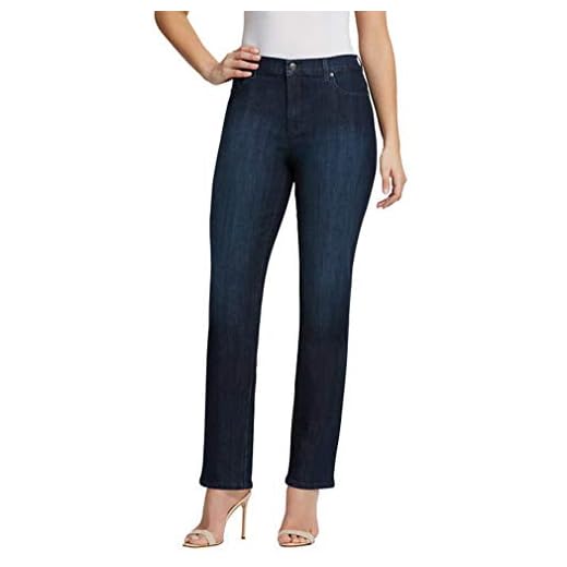 Gloria Vanderbilt Calça Jeans Feminina Amanda Stretch Denim Com Perna Afunilada, Tamanhos 6-18 (16, Azul Scottsdale)