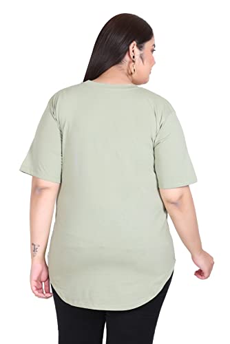 Image of In Love Women's Graphic Printed Cotton Plus Size Longline T-Shirt | Cotton fabric - soft longline T-shirt with easy plus-size fit
