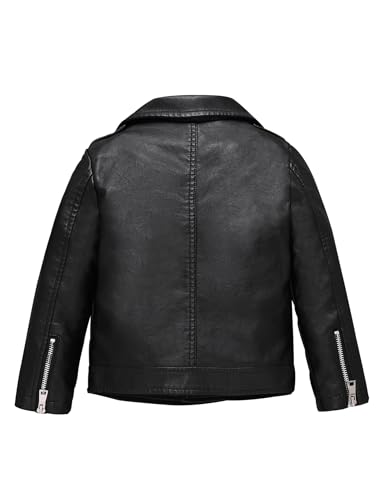 Happy Cherry Girls Faux Leather Jacket for Kids Motorcycle Biker Leather Jackets PU Spring Autumn Outerwear2