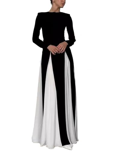 slip dress pattern Two Tone Ruffle Off the Shoulder Crepe Trumpet Dress missy / 2 / ivory-black main image 1