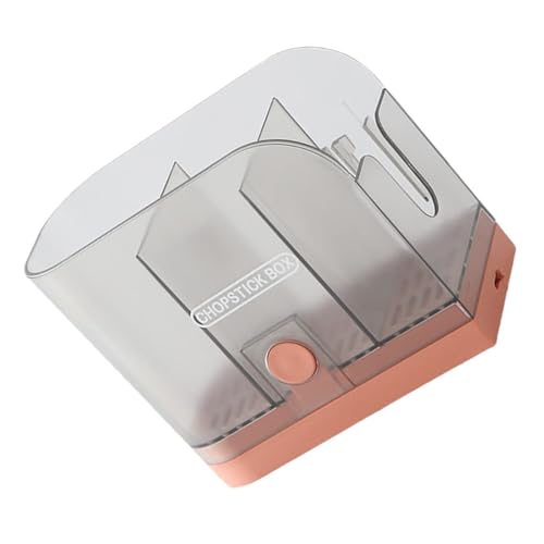 PERSELOSO 半透明壁掛け箸収納ボックス キッチン多機能収納ラック 箸や菜箸用省スペースホルダー 家用キッチン整理用品