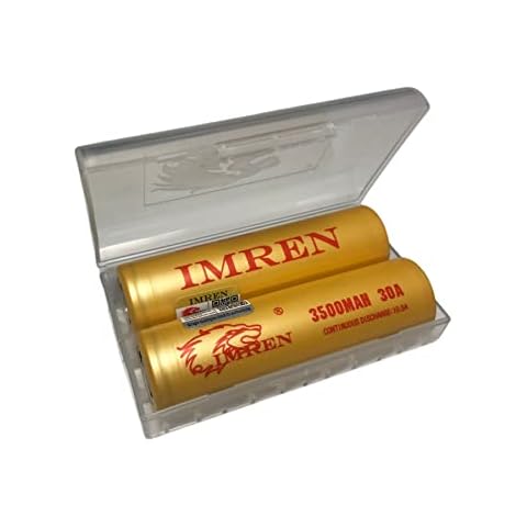 SOOCOOL Authentic IMREN3500 Flat Top Rechargeable 3.7V 18650 Battery Real 3500mAh(2 Pack) Cover