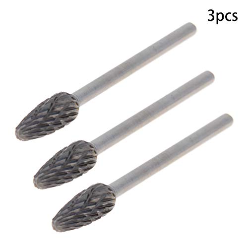 Fresas rotatorias Auniwaig 0.24" diámetro, 3 piezas miniatura 3