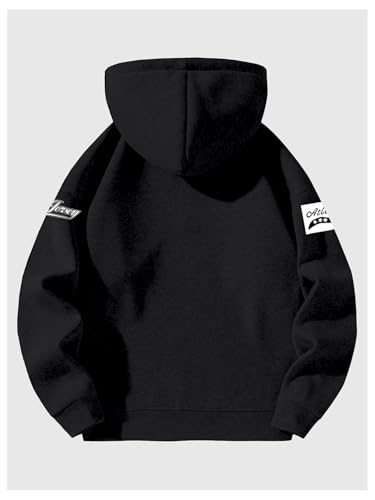 Verdusa Men's Zip Up Hoodie Jersey Shirt Long Sleeve Hooded Sweatshirt2