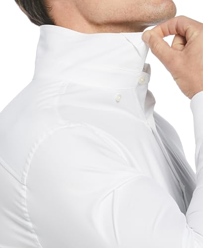 Perry Ellis Mens Solid Long Sleeve Dress Shirt, Slim Fit, Point Collar, Lightweight Stretch Fabric3