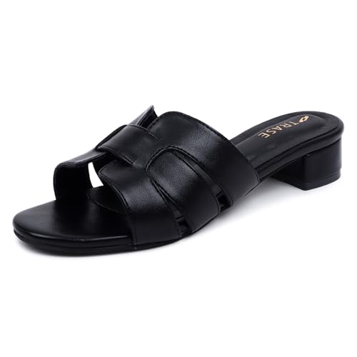 Image of TRASE Block Heels Sandals For Women, Sassy Stylish & Comfortable Footwear