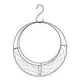 DOITOOL Wire Wreath Frame Hanger, Moon Shape Wreath Form Hanging Plant Holder Metal Hanging Planters Plant Basket Holder, Succulent Wire Wreath Frame Form Hanger with Hook