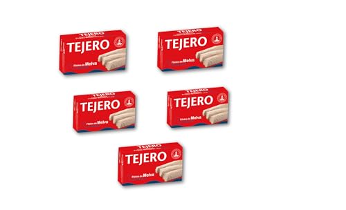 Tejero - Conserva de Pescado | Filetes de Melva al natural - 5 Latas x 120 g
