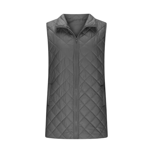 Womens Long Puffer Vest 2024 Sleeveless Zip Up Vest Long Winter Vest Quilted Down Coat Lightweight Trendy Vest Jacket3