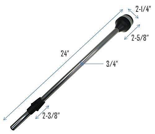 Pactrade Marine White LED 24'' All Round Stern Anchor Plug-In Light Pole USCG ABYC A16 2NM for Pontoon Fishing Boat and Yacht