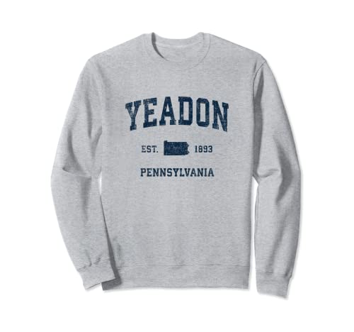Yeadon Pennsylvania PA Diseño deportivo vintage estampado azul marino Sudadera