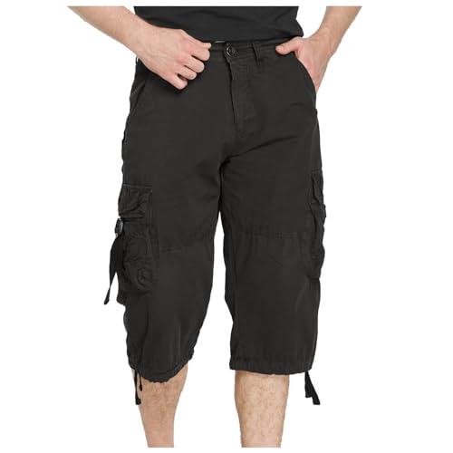 Pantacourt homme 3/4 de cargo vintage avec cordon pour camping travail et activités extérieures