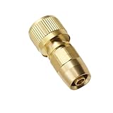 FUATY Expandable Garden Hose Repair Kit, Solid Brass Retractable Garden Hose End Repair Fittings, Flexible Water Hose Adapter for Specific Quick Connector