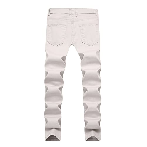 Pantalón skinny slim fit para hombre con roturas miniatura 2