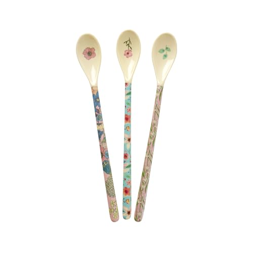 Rice Latte Melaminlöffel Löffel Flower Blumen Print 6er Set