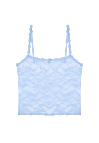 Débardeur bretelles fines en dentelle haut de gamme Yamamay Fancy Lace bleu azur