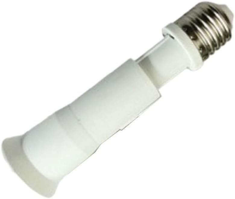 Telescopic E40 to E27 Lamp Holder – Retractable Light Bulb Socket Recessed Can Lights & Motion Sensor Bulbs, 250V/, PBT Flame-Retardant, 39.5mm Dia × 110mm H (5-Pack)
